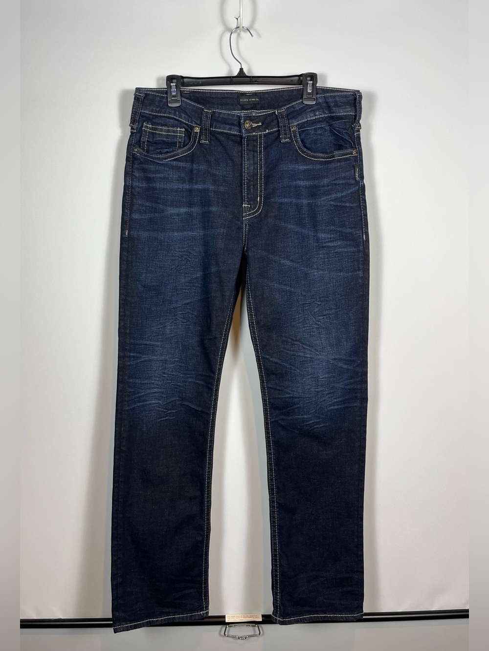 Silver Grayson Straight Leg Jeans Size 36 Inseam 32”